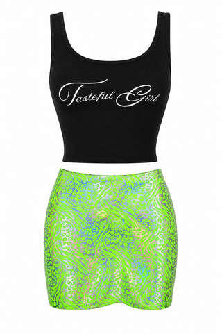 lime leo skort - small