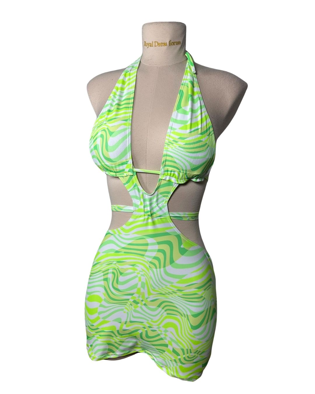 Green Haze Mini Dress (S)