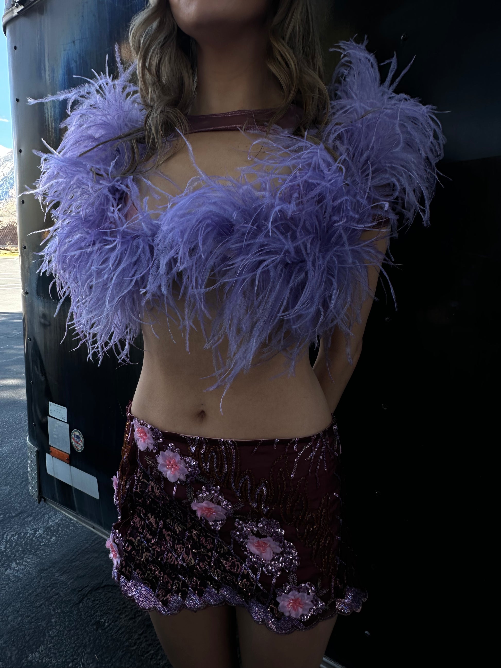 Burgundy Bloom Skirt