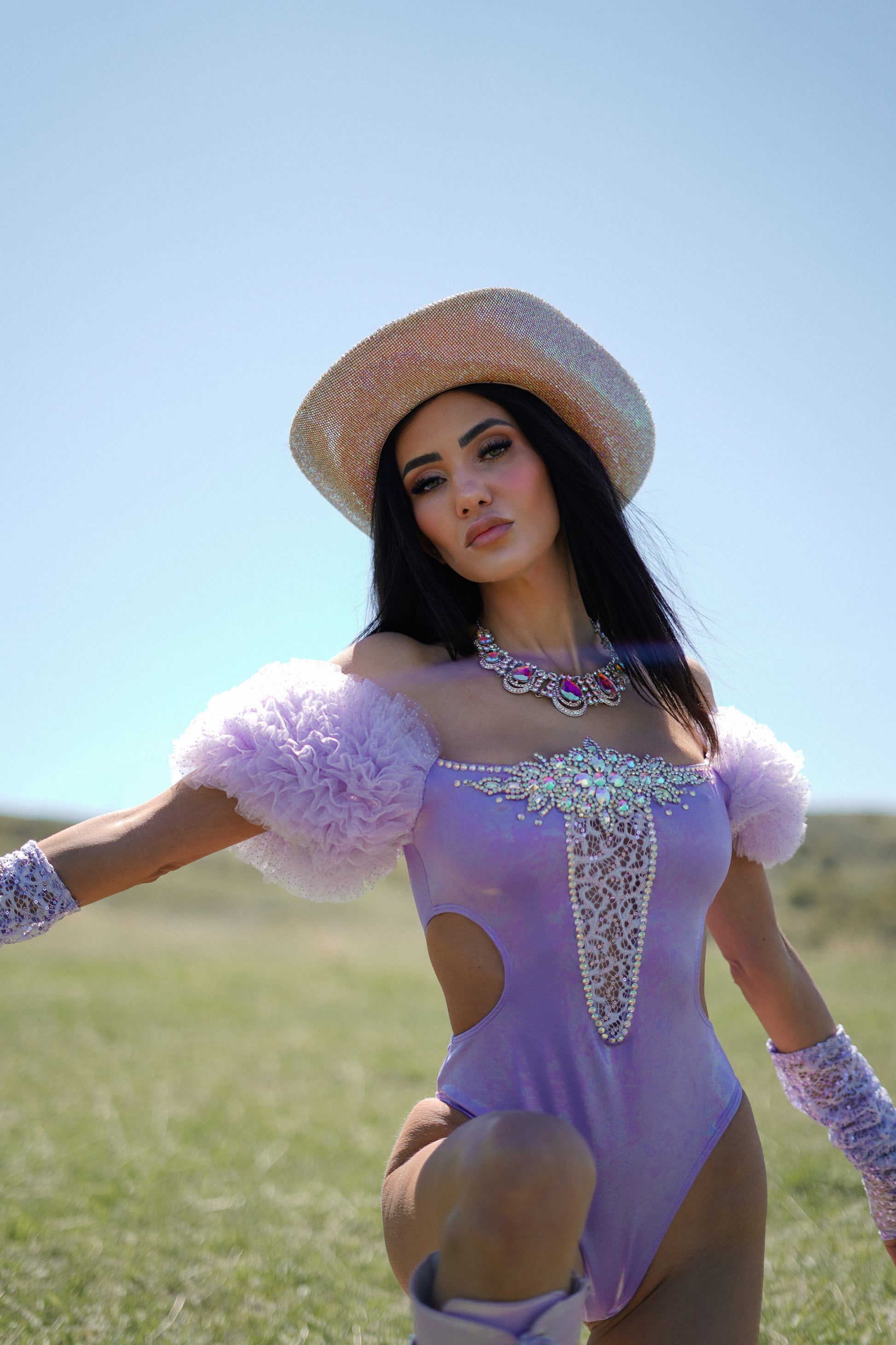 Lavender Stardust Bodysuit Set