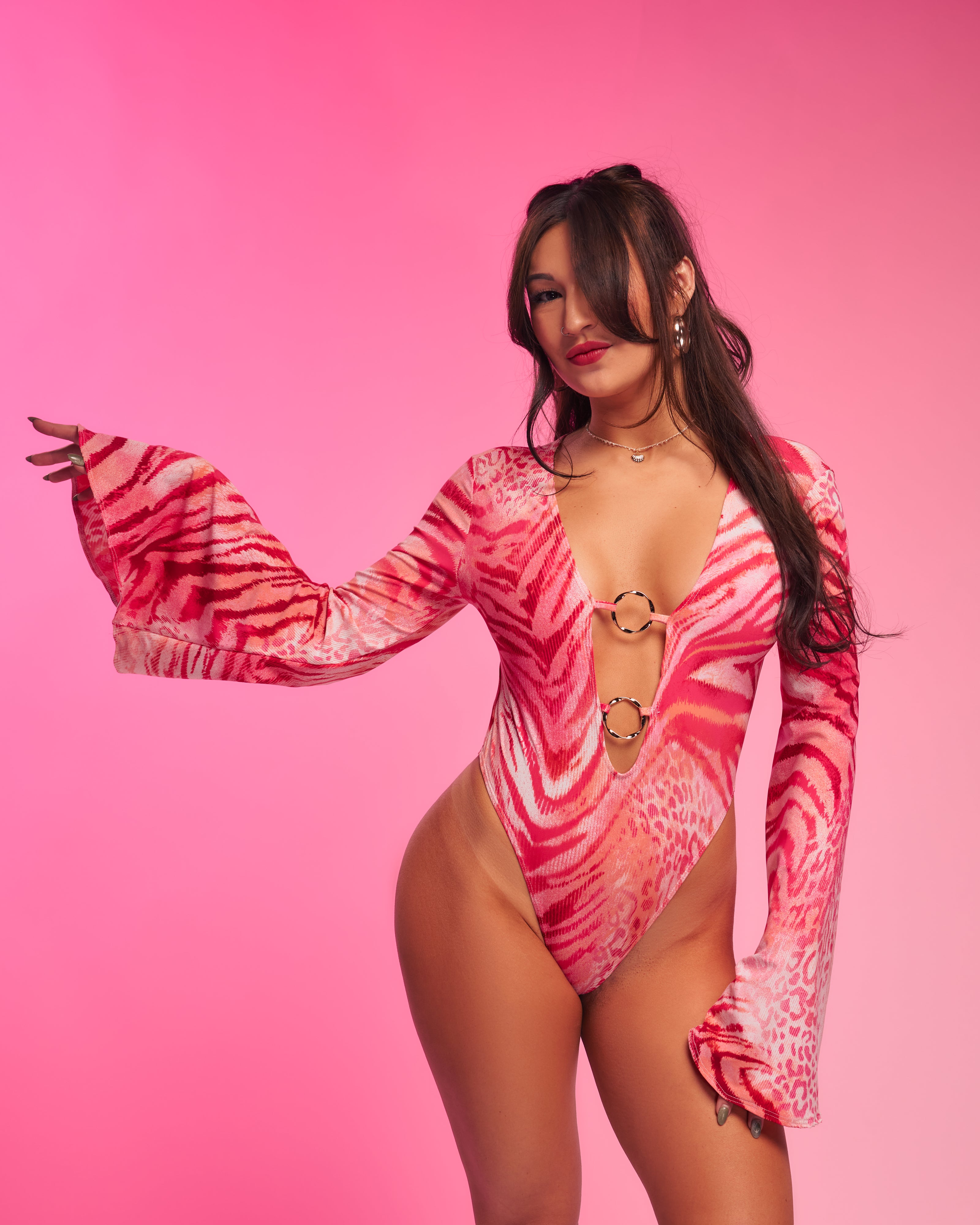 detailed rave bodysuit 